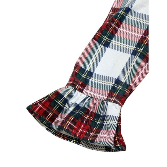 Vineyard Vines Girls Ruffle Sleeve Tartan Plaid Dress S (7–8) Marshmallow - Picture 5 of 13